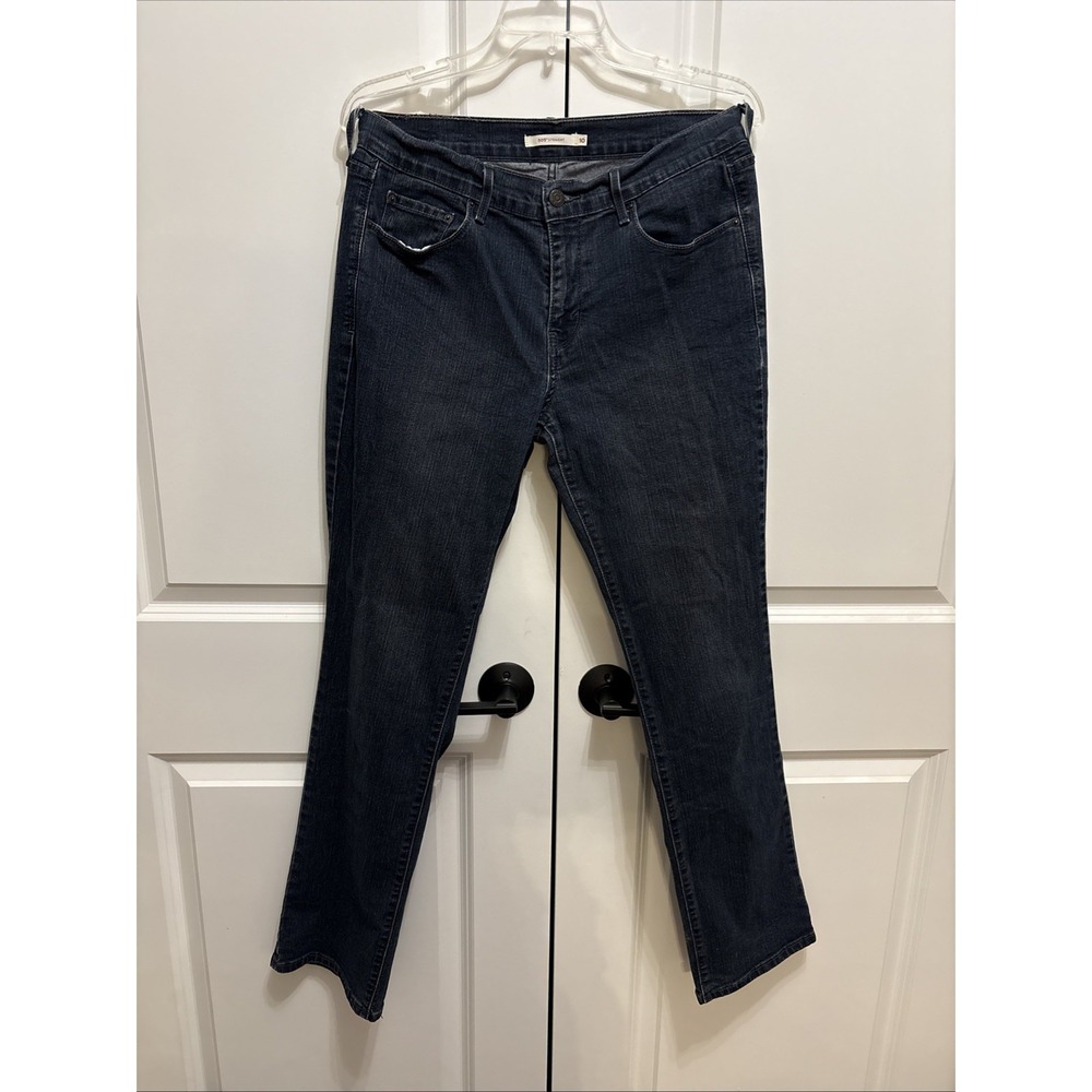 Levi's 505 Straight Leg Jeans Womens 10M Dark Wash Blue Denim 15505